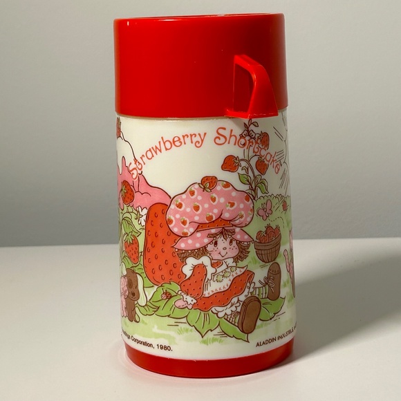Vintage 1980 American Greetings Corp Aladdin Strawberry Shortcake Thermos - Picture 4 of 16